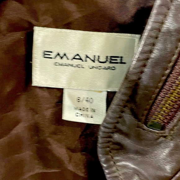 Emanuel Ungaro Leather Jacket - size is 8/20 - would be classified as sm/med - Picture 3 of 6